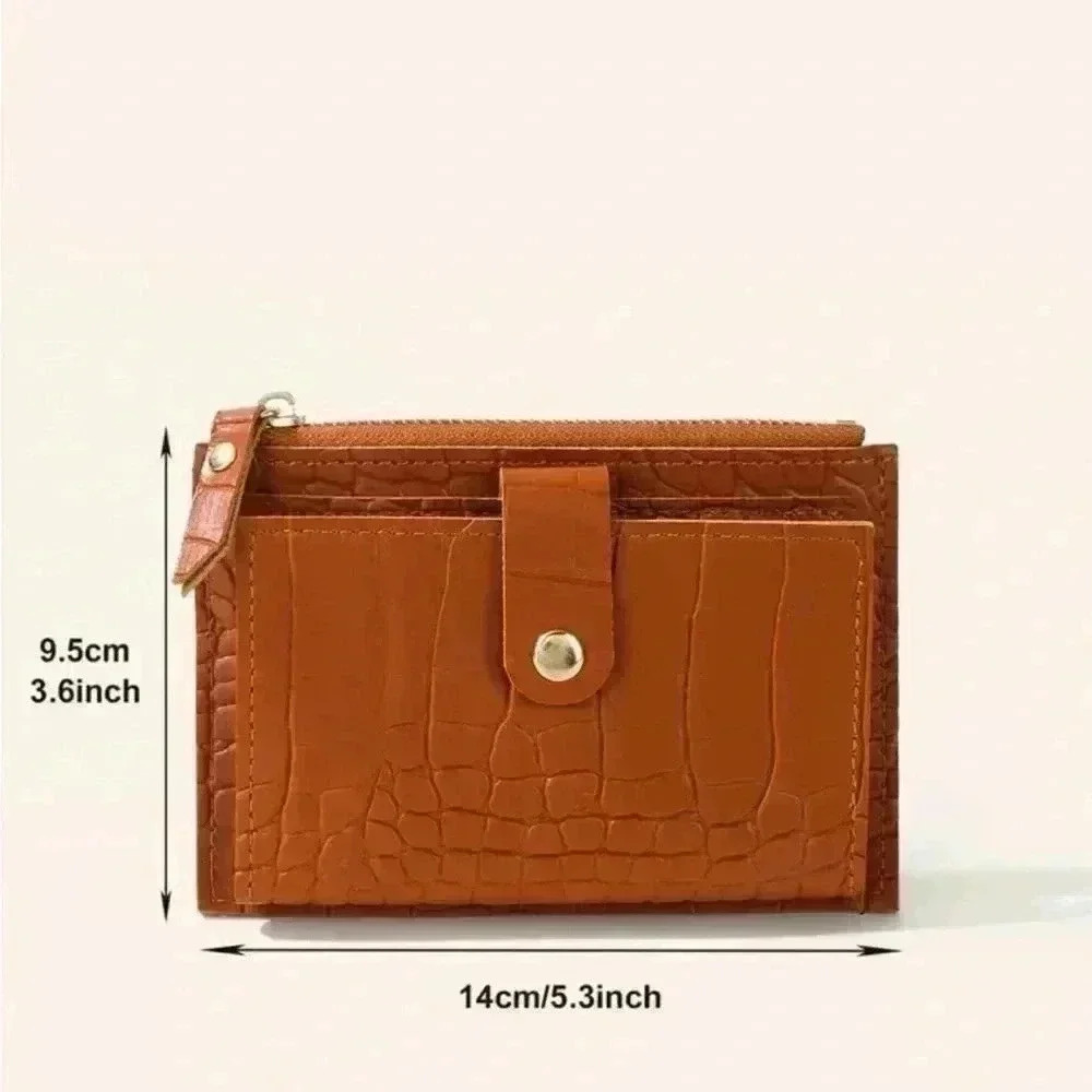 ⚠️Clearance Brown Leather Wallet With Zipper and Card Slots - Picture 5 of 5